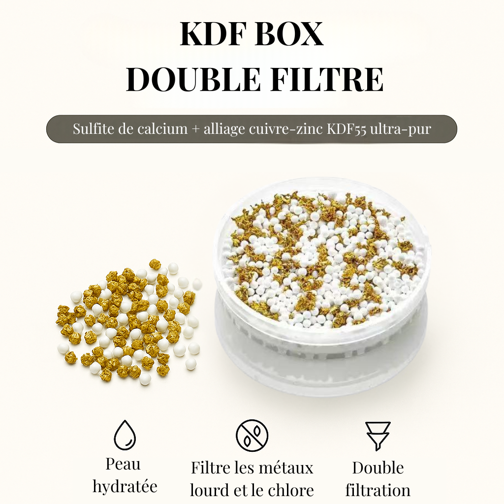 Filtre Pommeau - KDF-55 + Sulfite de calcium