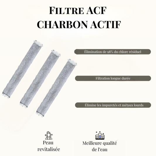 Filtre Pommeau - Pack de 3 Filtres ACF Charbon Actif