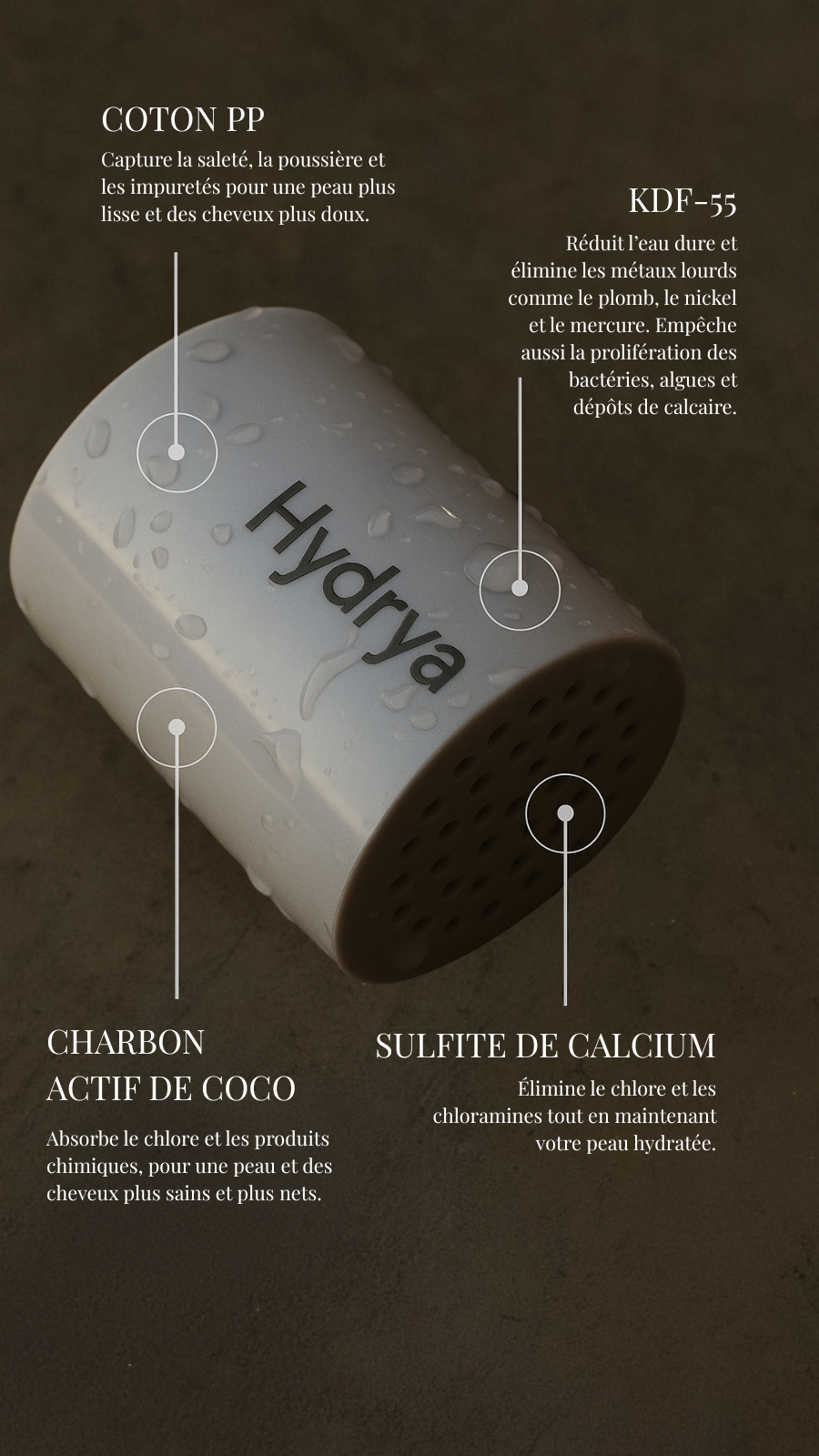 Pomme de douche - Sable